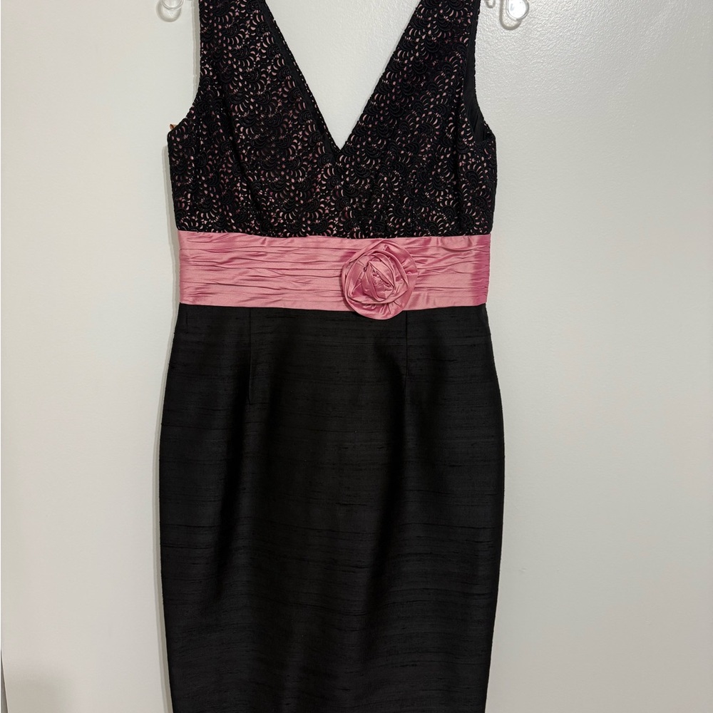 Kay Unger Black and Pink Dress Size 10